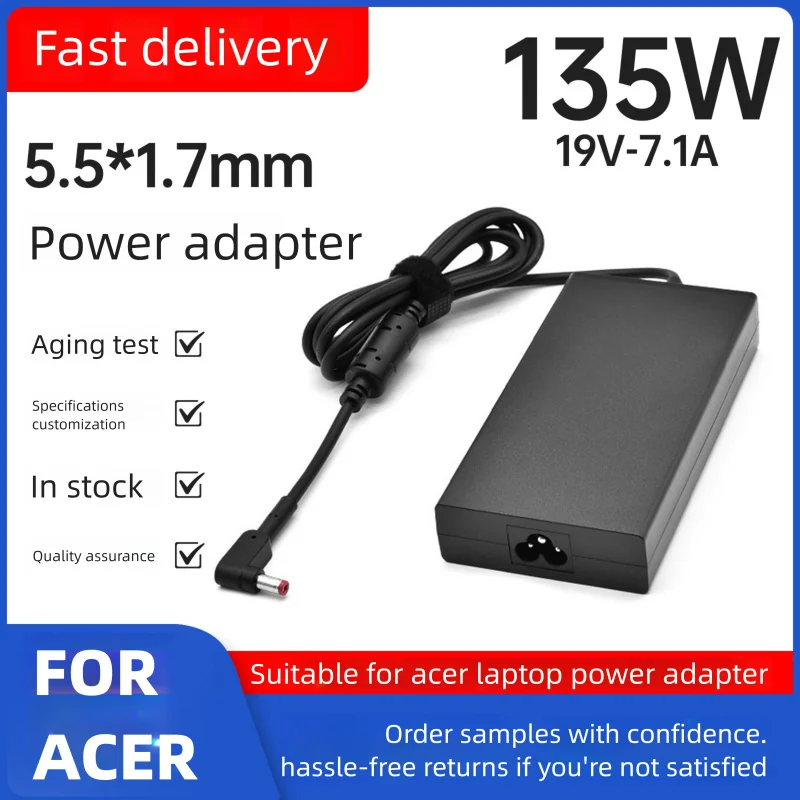 

19V 7.1A 5.5*1.7MM 135W Laptop AC Adapter Charger For ACER Aspire V17 Nitro 5 np515-52 pa-1131-16 ADP-135KB VX5 VN7-792G-59CL
