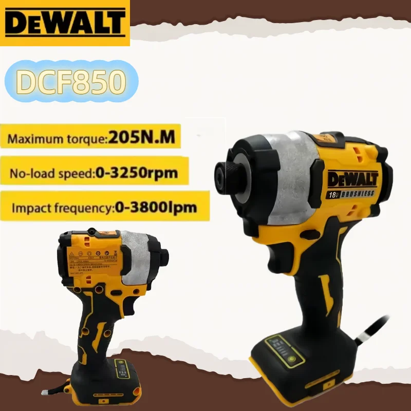 

Бесщеточный ударный гайковерт DeWALT DCF850, 3250 об/мин, 205 Н·м, высокомоментный электроинструмент для аккумуляторов DeWALT