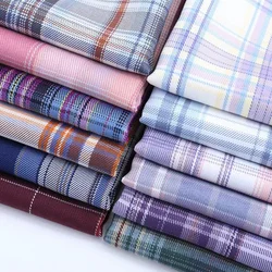 145cmx50cm polyester twill check cloth yarn dyed School uniform plaid fabric for clothes garment bags JK Pleated skirt uniform