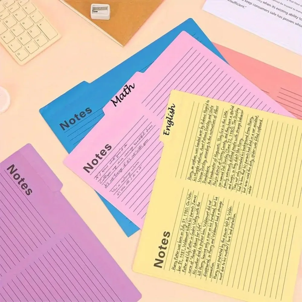 Desktop Storage Writable Manila Folder Multifunctional Large Capacity Writing Notes a4 File Organizer Lineate Document Holder