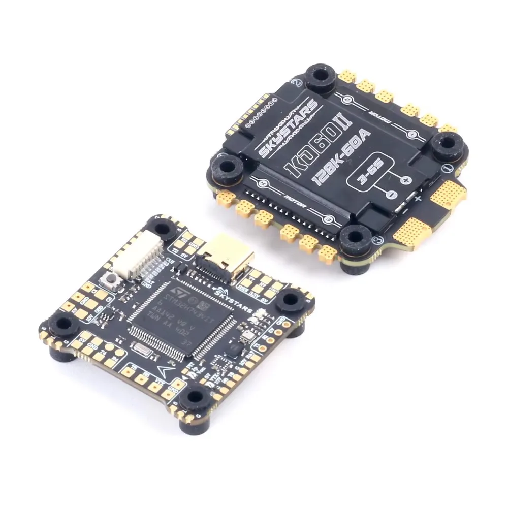 SKYSTARS H743 HD Singe Gyro Flight Controller H7 X8 With OSD & KO60 60A Blheli32 4IN1 ESC