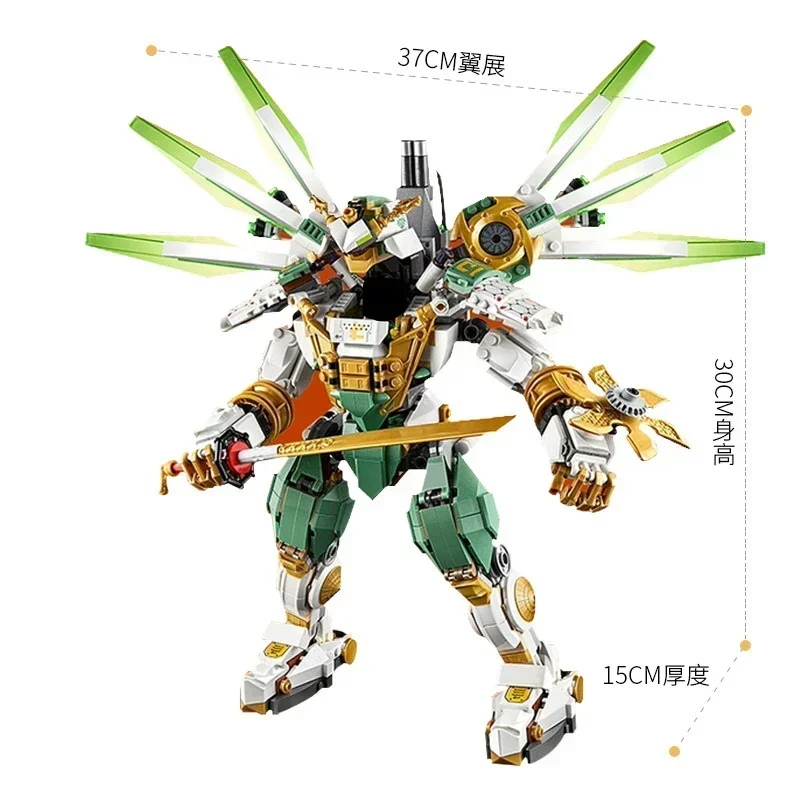 912pcs Ziegel DIY Ninja laying Titan Mech Roboter Model Bausteine compatible Film classic Spielzeug Kinder Christmas