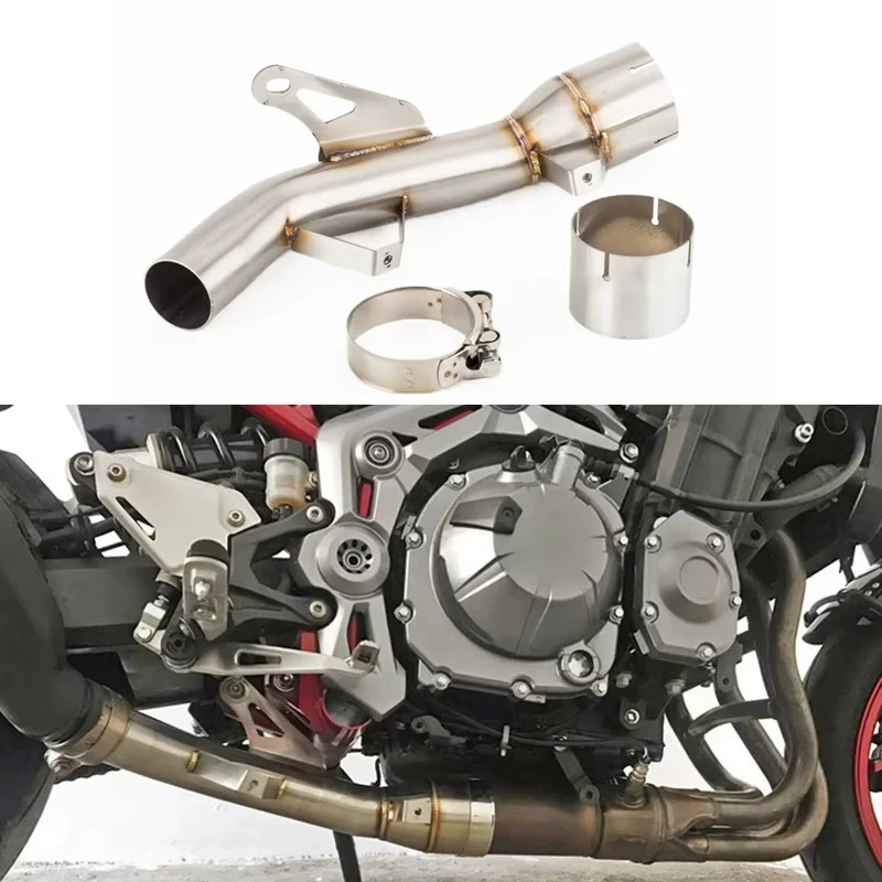 

Motorcycle Exhaust Muffler Escape Link Pipe Middle Pipe Tube Exhaust Pipe Connector For Kawasaki Z900 Z900e 2017-2021 years