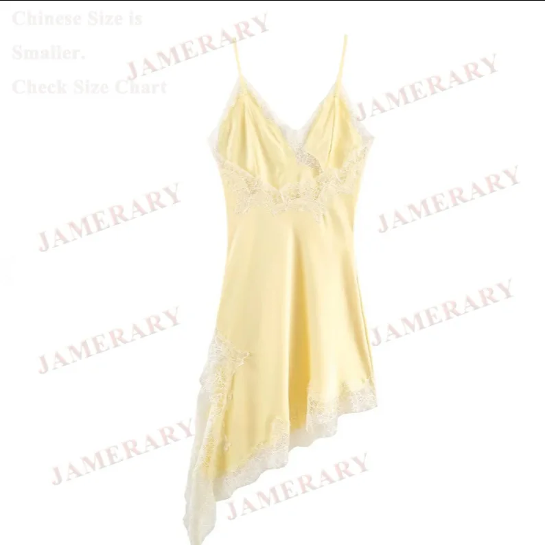 Vestidos de fiesta de encaje de Navidad para mujer, camisola con tirantes y cuello en V, Espalda descubierta, vestido Midi de Año Nuevo, moda Y2K, vestido de noche para chica