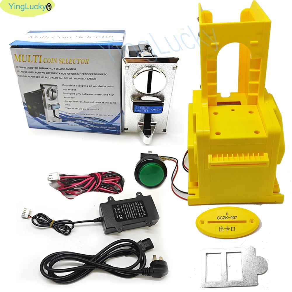 موزع بطاقات آلة تعمل بقطع النقود المعدنية يقبل أقصى نطاقًا من 6.3*8.6 سنتيمتر مجموعة آلة بيع البطاقات ذاتية الصنع #2