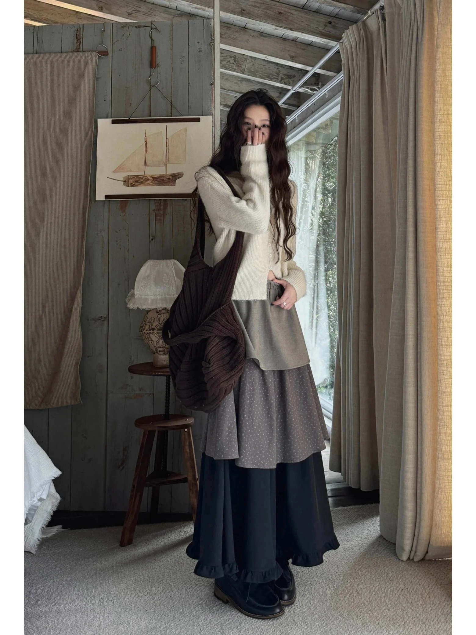 

Jmwomen Winter Spring New Woolen Open Cardigan Sweater Casual Sle Long Sve Button up Women's Online Exclusive