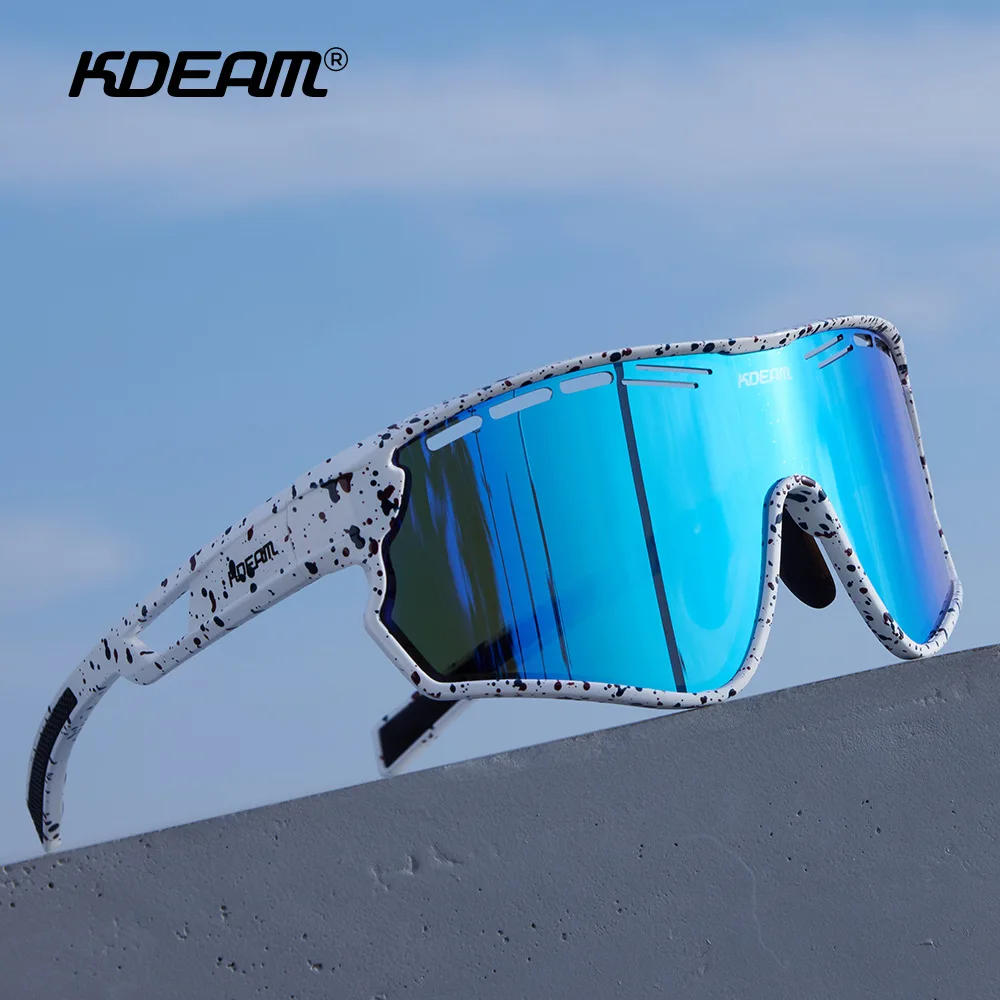 

New KDEAM Brand Men's Polarized Sunglasses Oversized Ultra Light TR90 Glasses Fashion Women Shades Windproof Breathable Goggles