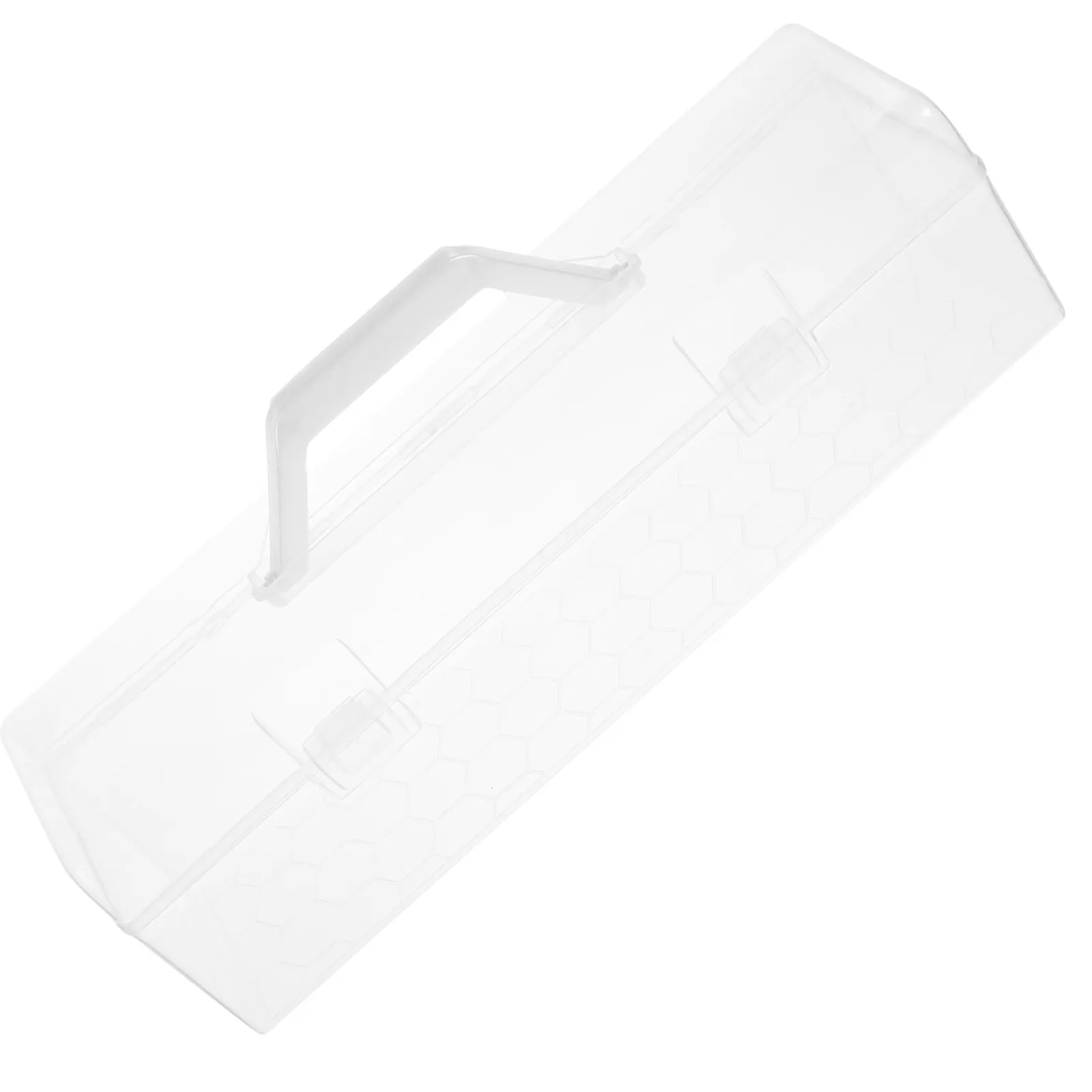 

Clear Portable Painting Brush Case Handheld Storage Box Buckle Design Tool Organizer Compact Art Holder Decorative Storage Boxes