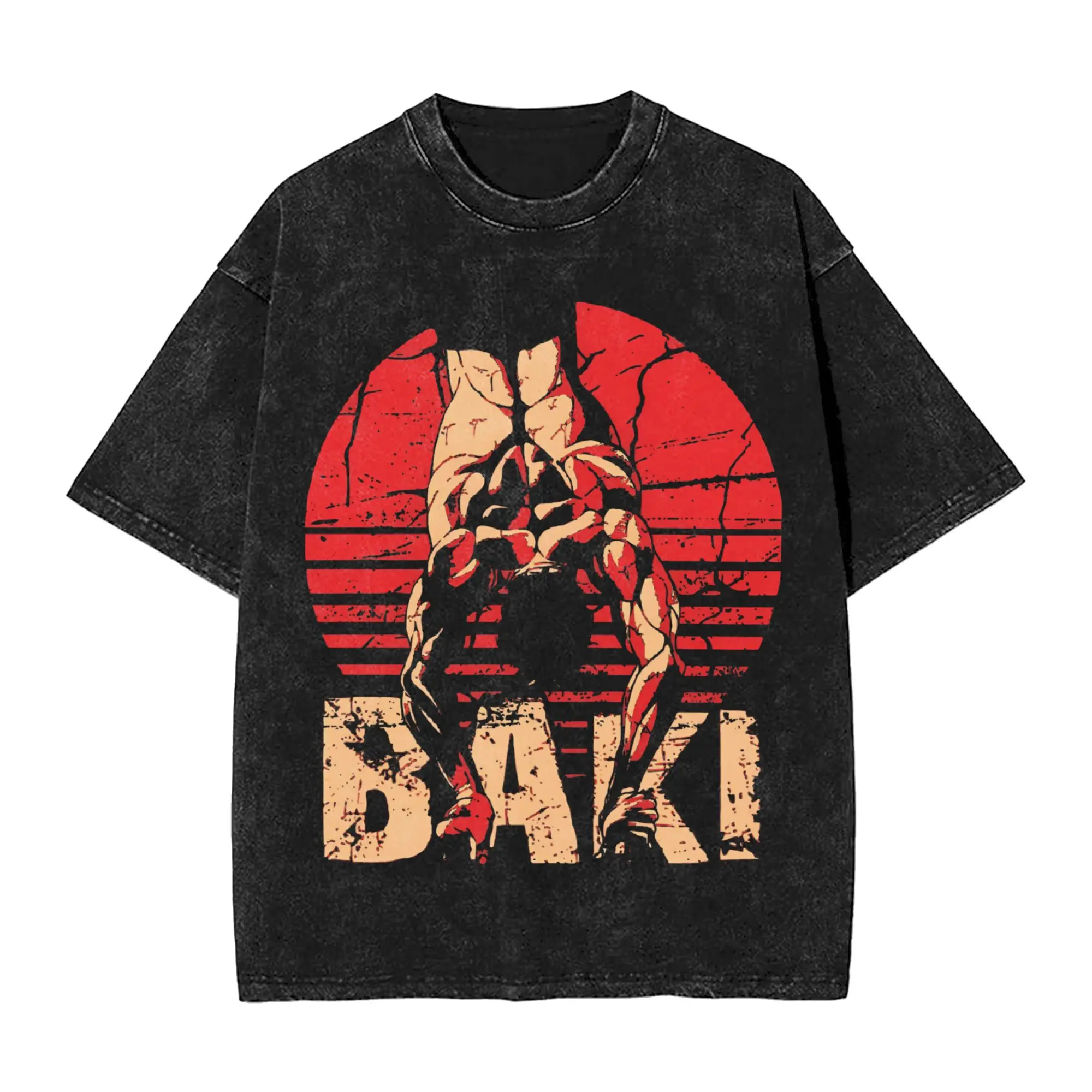 

Men Baki the Grappler T Shirts Tops Summer Y2K Basic Short Sleeves T Shirt Crewneck Novelty Custom DIY Tshirt Hot Sale