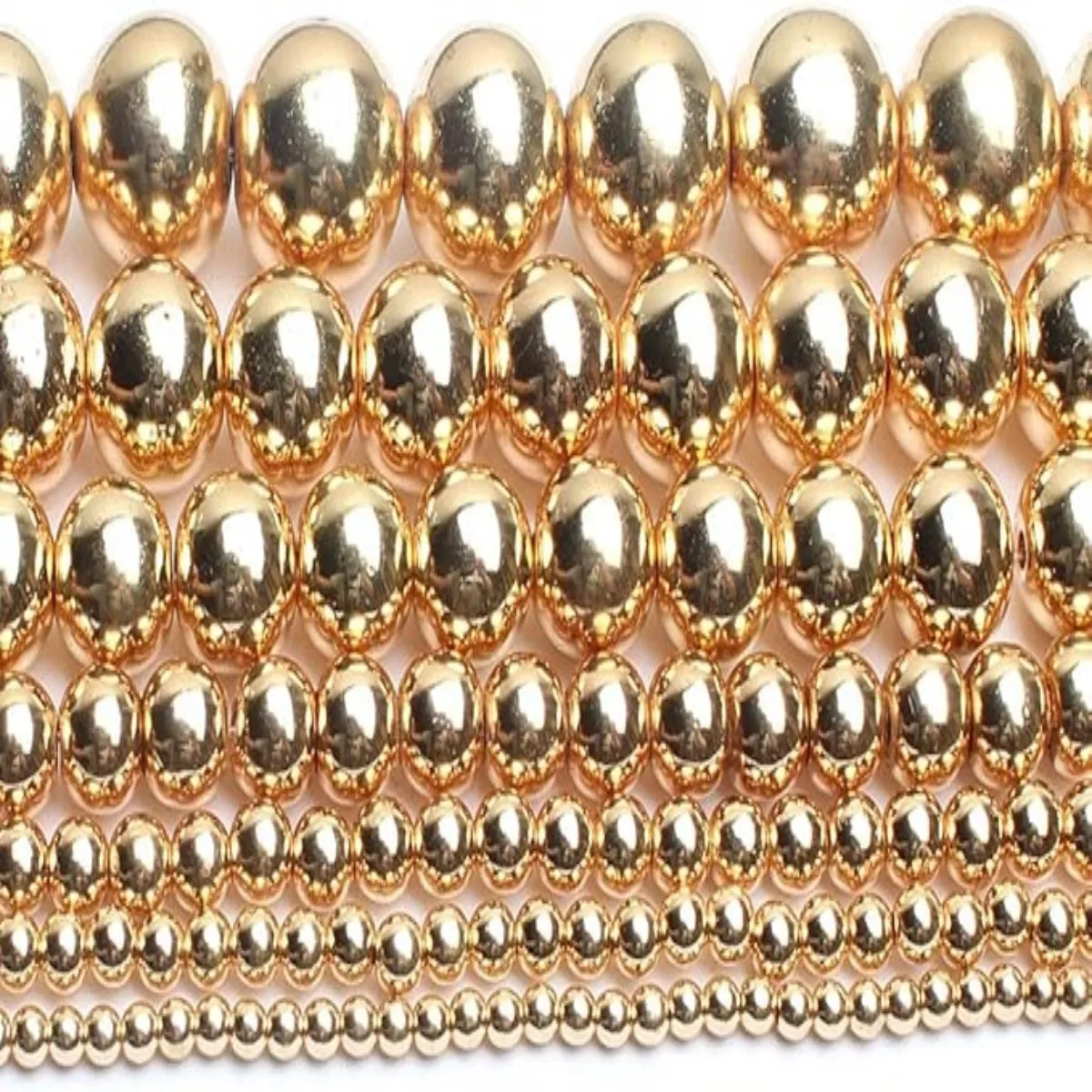 Round Hematite Beads 2/3/4/6/8/10mm Natural Stone 14K Gold Color Loose Beads Ball Jewelry Bracelets Making DIY Accessories SSS image 2