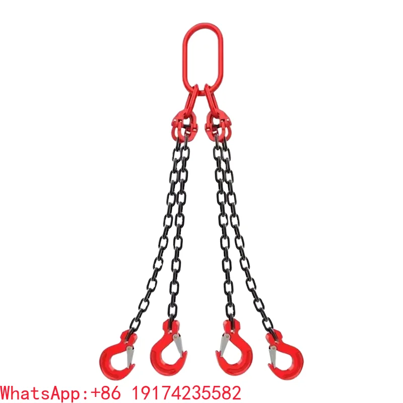 

Customizable Four-Leg Heavy Duty G80 Lifting Chain Sling 8mm Quality Assurance Steel Manganese Stainless Alloy Iron Plain Finish