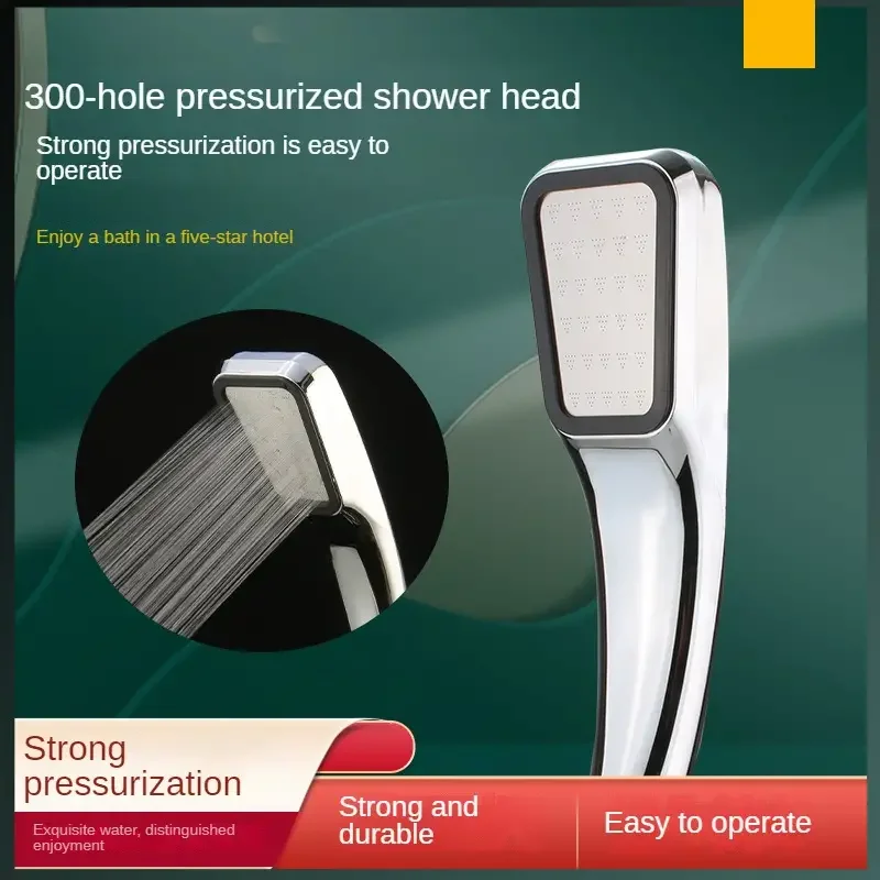 1PC Supercharged Shower Head Single Head Handheld Household Super Strong Bathroom Shower Water Heater Sun Drying Shower Head image 4