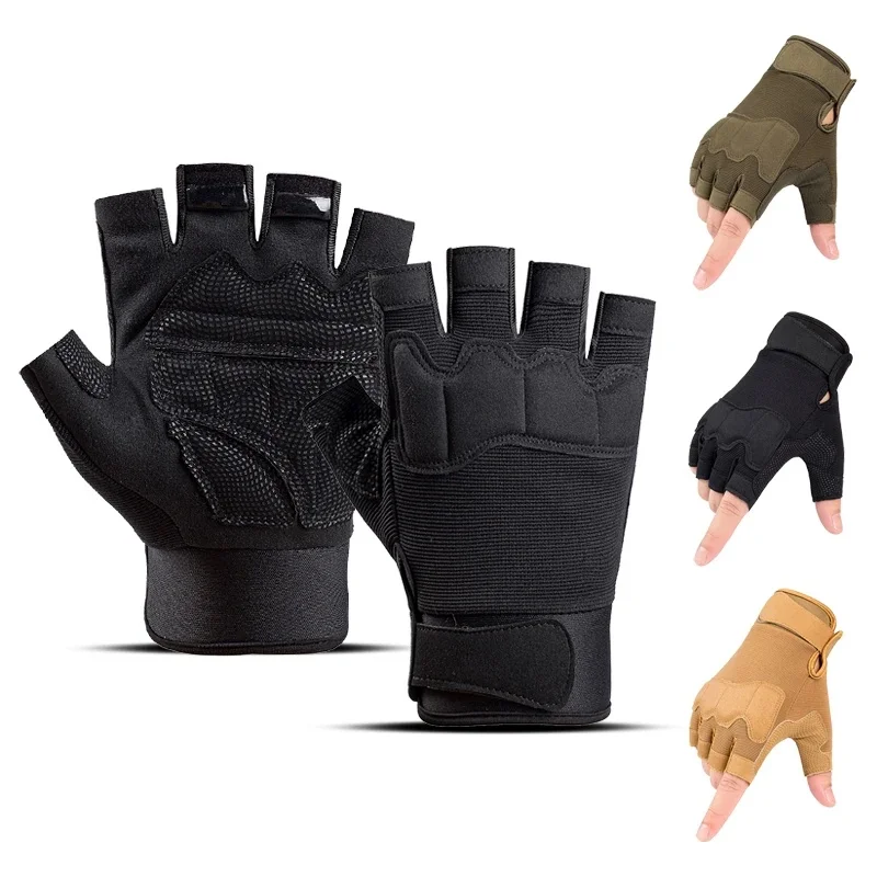 Hunting Gloves for Men and Women Half Finger Outdoor Mountaineering and Cycling Wear-resistant Breathable Riding Gloves Camping