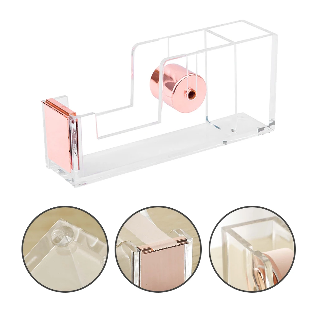 

Tape Cutter Adhesive Portacelos Paper Dispenser Base for Dispensers Practical Stationery Cutting Desktop Shipping Office Seal