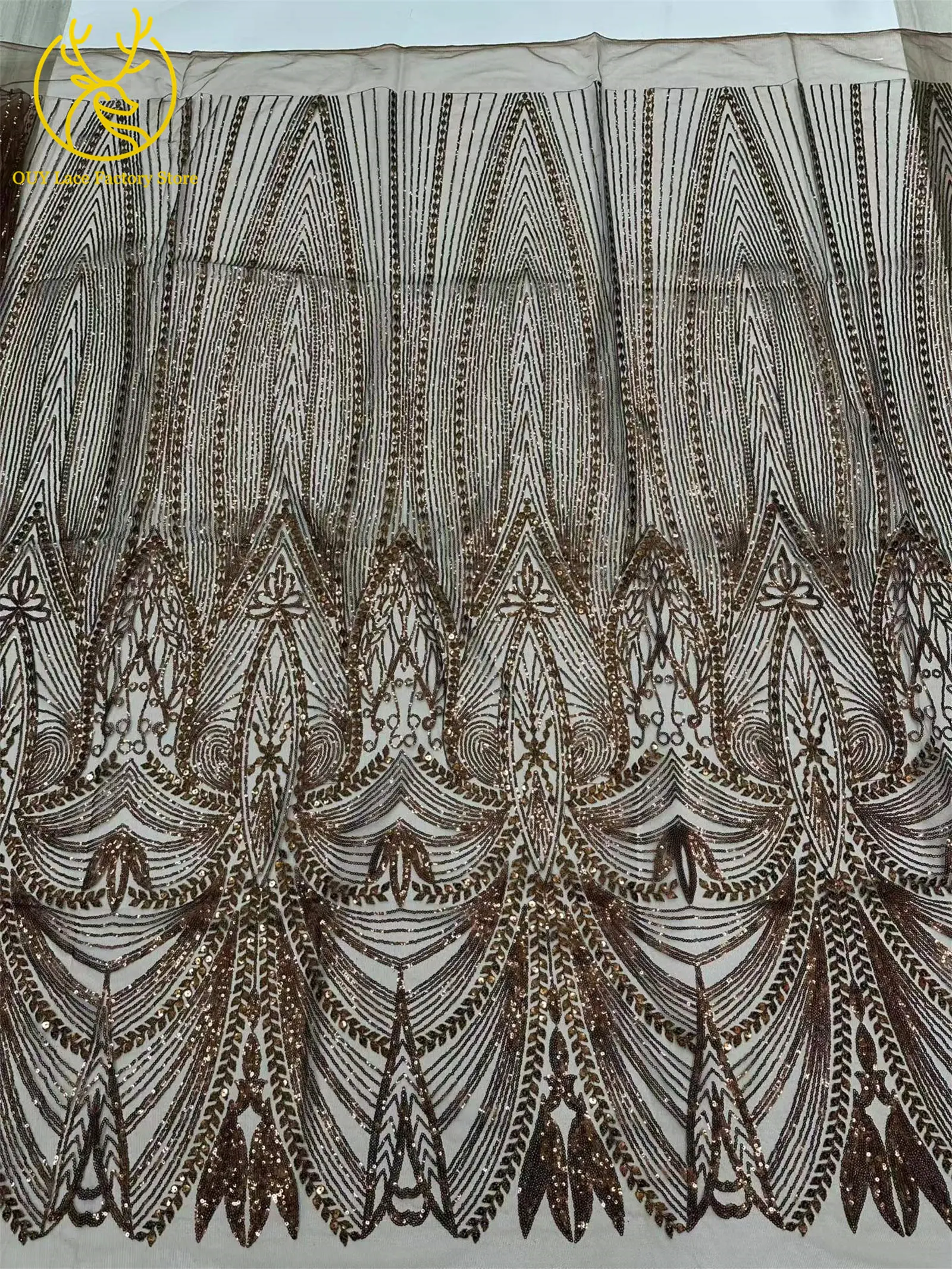 5 Yards Afrikanischer Spitzenstoff 2026 Hochwertige Französische Pailletten Perlenbesetzter Tüll Hochwertiges Nigerianisches Partykleid für Damen Hochzeitskleid – Detail 26