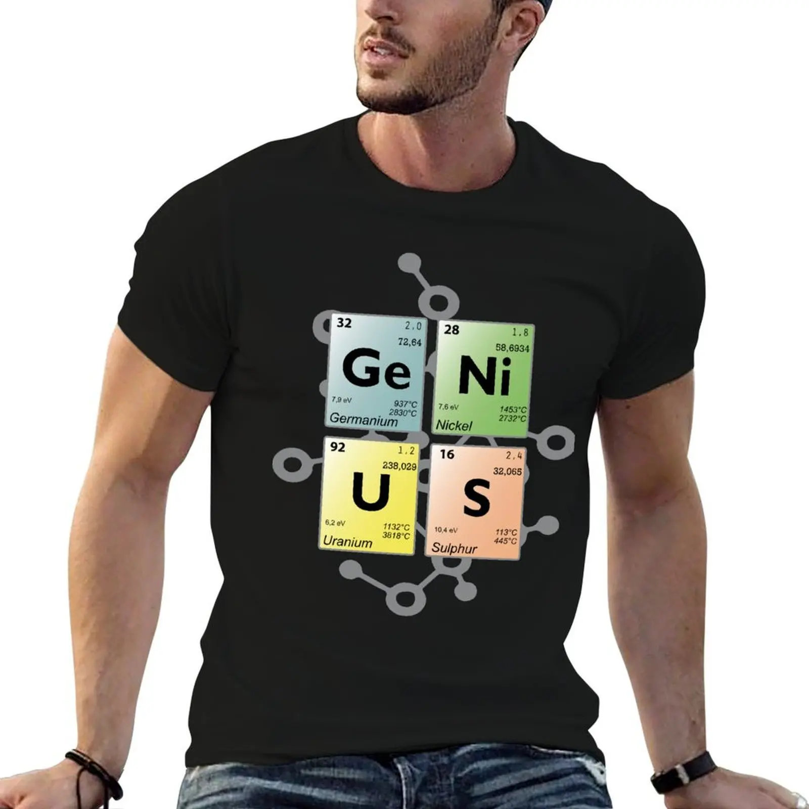 Periodic table GENIUS T-Shirt boys animal print valentines boutique clothes men t shirts