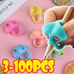 3-100PCS Three Finger Writing Corrector Pencil Holder Children Kid Learning Holding Device Correcting Pen Holder School Supplies