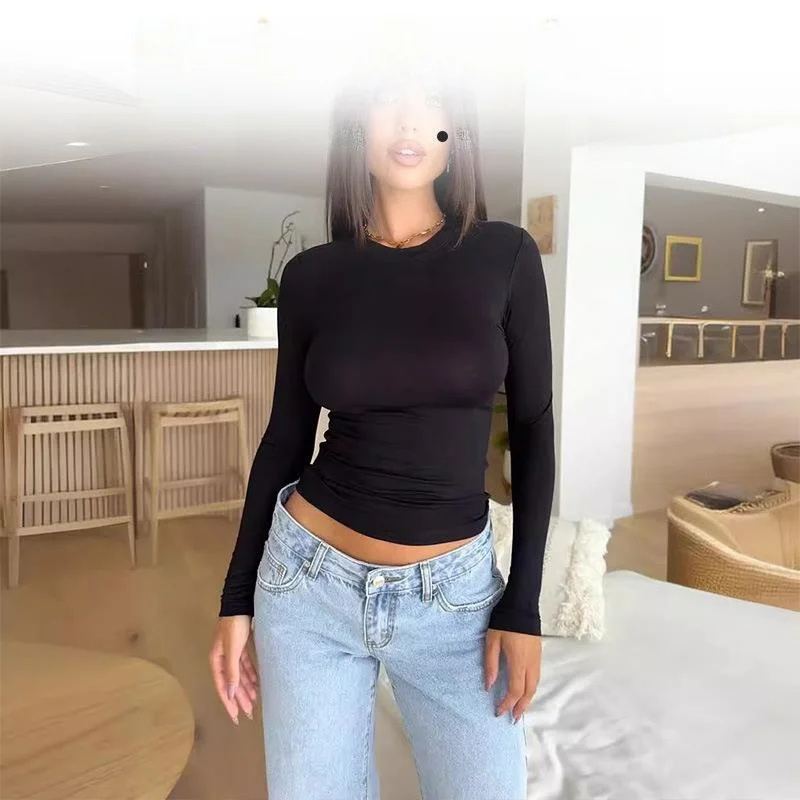 

Женская облегающая основа irt Long Sve, осенняя одежда для поездок на работу, полиэфирное волокно, женское кружево премиум-класса irt Snowflake