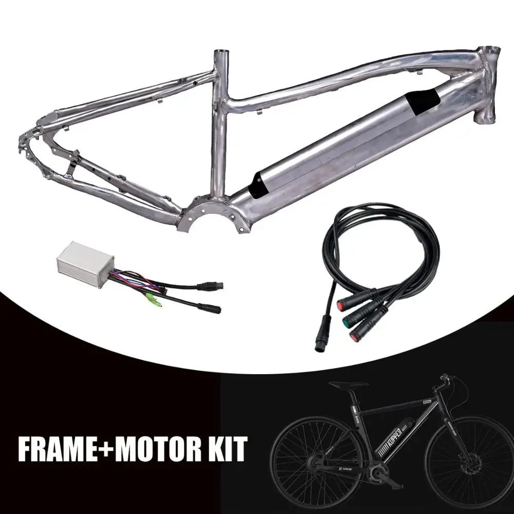 700CC city ebike frame and 36V 48V 350w mid drive motor electric bike vehicle conversion kit with Kettle Lithium Battery