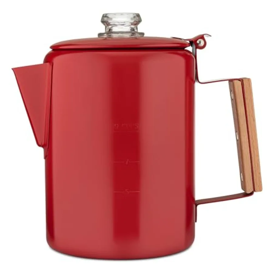 

Bozeman Percolator Coffee Pot — Camping Coffee Makers — Camping's Favorite Percolator NO Aluminum or Plastic [9 cup Rescue