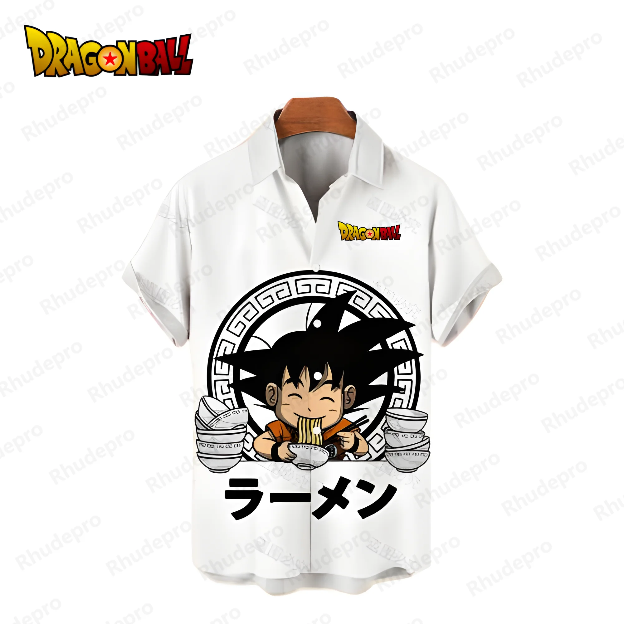 Vegeta Men's Shirts Dragon Ball Z Beach Style Anime Goku Summer Blouse Men's Social Shirt 2024 Tops Y2k Cool Fashion Streetwear