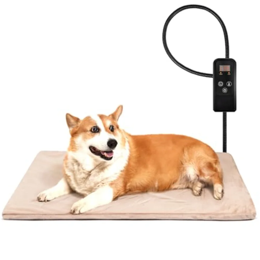 

Грелка для животных с регулируемой температурой и водонепроницаемым покрытием, электрический коврик с подогревом для собак и кошек с таймером