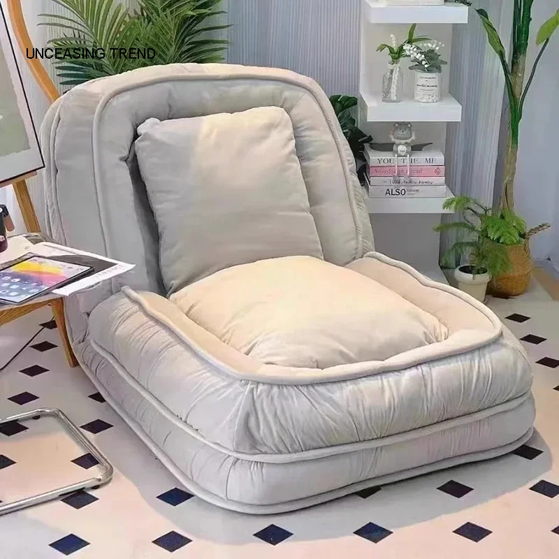 Chaise Longue plegable, sofá nórdico perezoso, sillas individuales para sala de estar, cómodo sillón de relajación, sofá cama plegable multifunción
