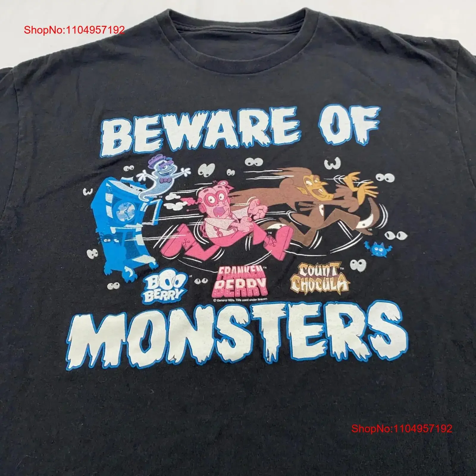 Camiseta vintage GENERAL MILS CEREAL MONSTERS L XL cuenta chocolate frambuesa vintage Lavado Transpirable streetwear Versátil