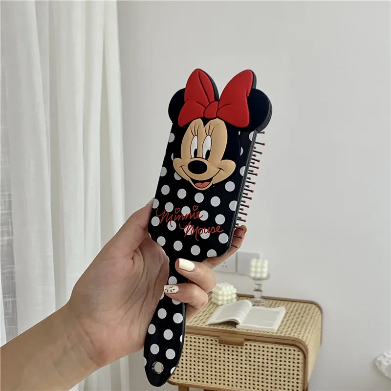 Disney Mickey Minnie Air Cushion Massage Combs Stitch Cartoon Anime Figures ChildrenComb Hair Brush Hairdressing Tool Kids Gift