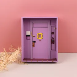 TV Friends Same Style Door Key Hook Shelf Purple Entry Door Monica's Door Frame Wall Organizer Decoration For TV Shows Lovers