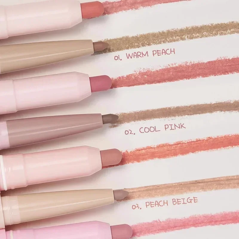 カラーグラムオールインワンオーバーリップメーカーダブルヘッドアイライナー口紅防水ハイライター長期的な韓国メイクアップ化粧品