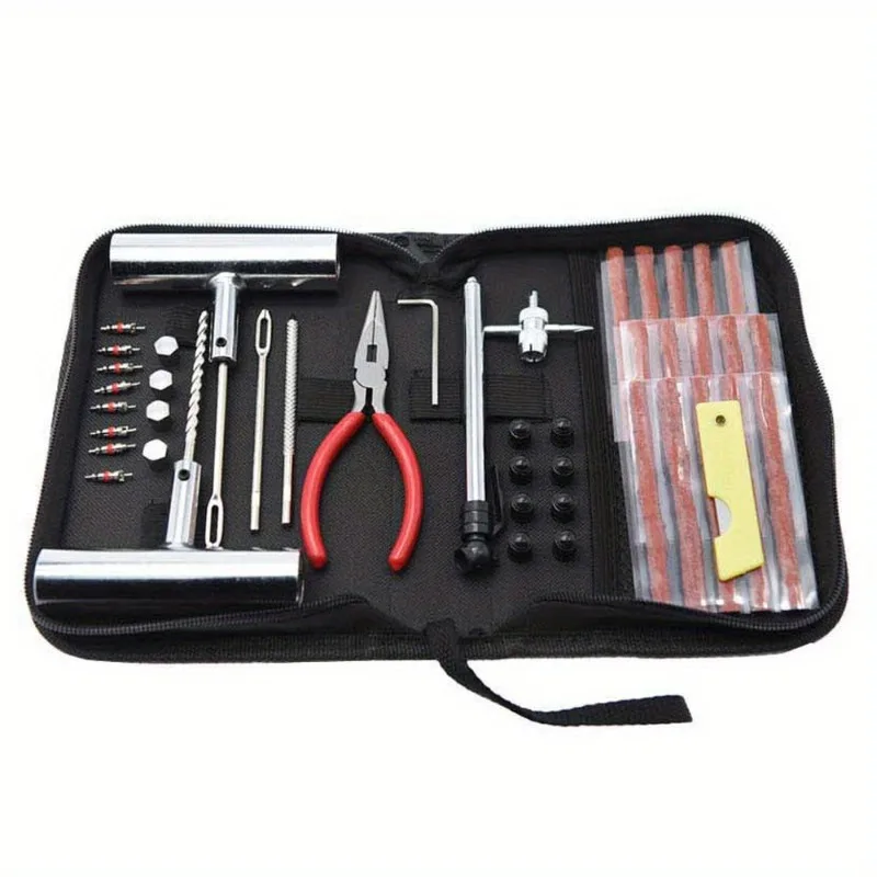 

Auto Bike Tire Repair Car Tire Repair Tool Tyre Repair Kit Studding Tool Set 45 PCS Motorcycle Car Accessories Puncture Plug Set