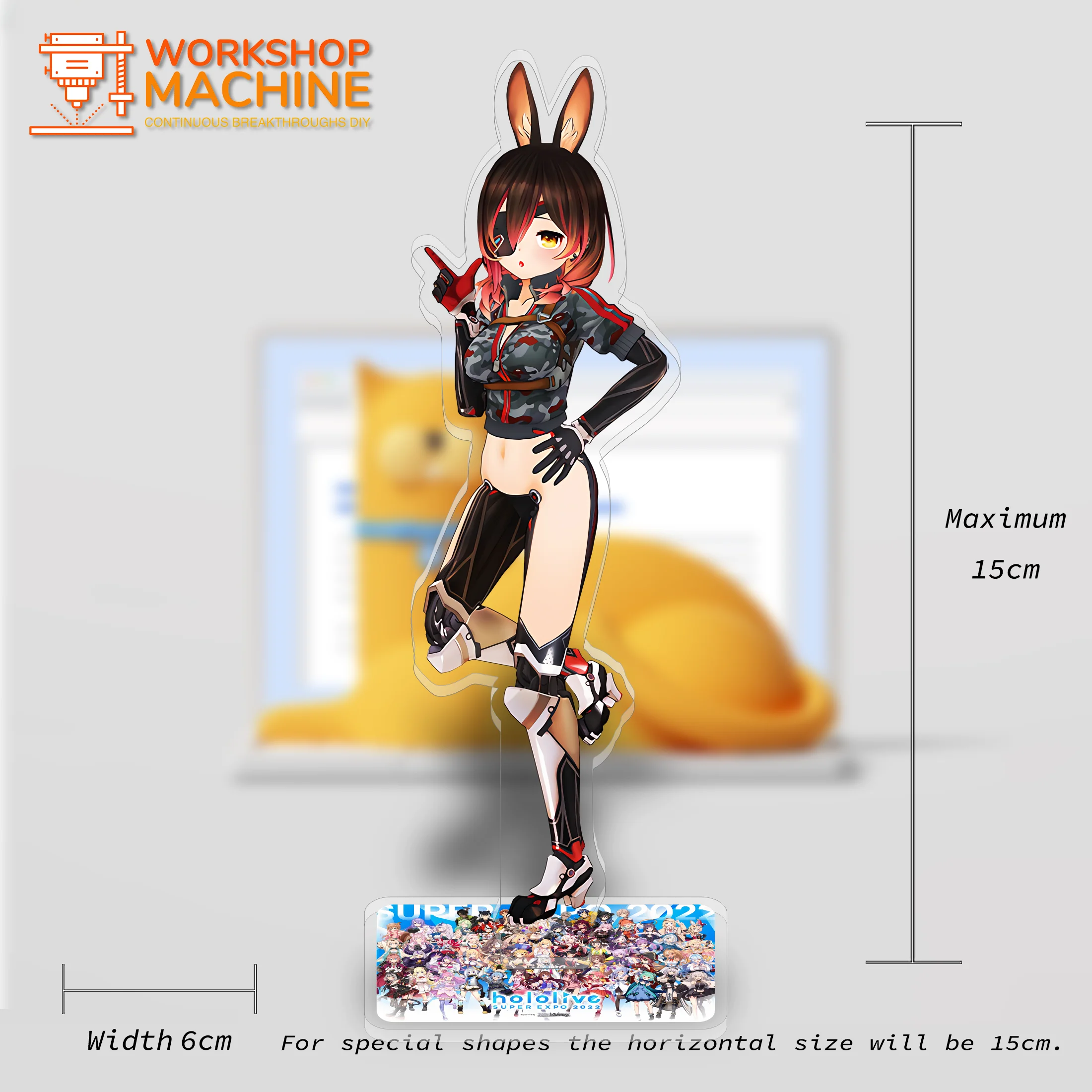 Hololive P2 Personagens De Anime Acrílico Display Stand, Modelo De Escritório, Desktop Decoração, Casal Adereços, Chassis Enfeites Presente