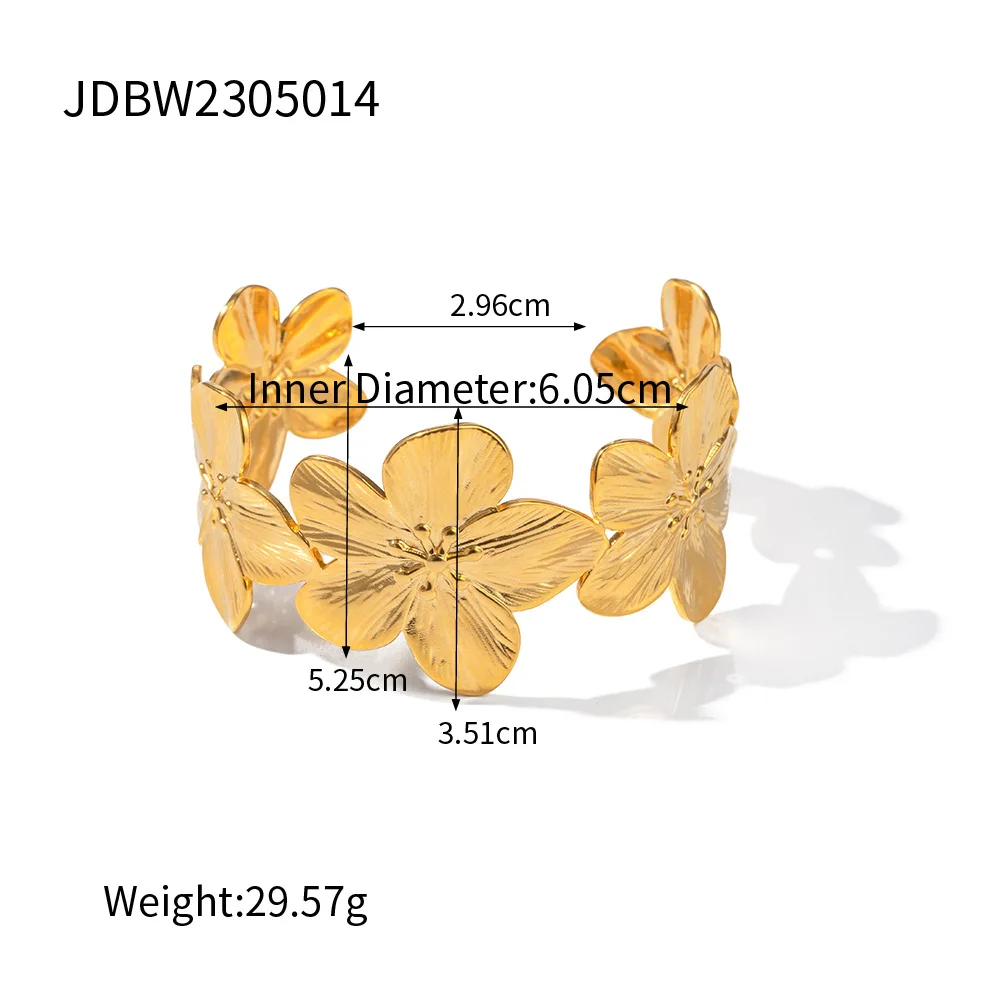 1PC Modna damska modna wodoodporna bransoletka ze stali nierdzewnej Biżuteria Kwiatowa Biżuteria Data Podróż Bankiet Impreza Wakacje Prezent