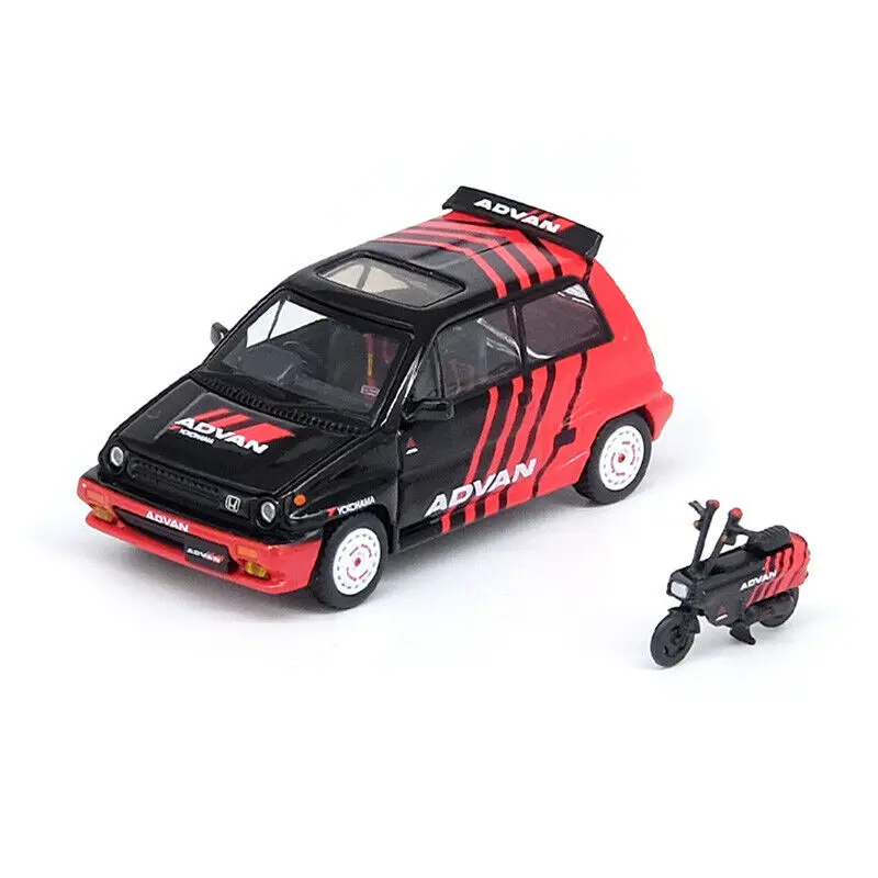 Inno64 1/64 City Turbo II ADVAN Livery With MOTOCOMPO, литые модели автомобилей, коллекция, лимитированная коллекция, хобби-игрушка