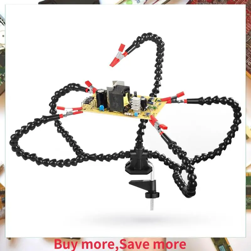 

Desk Clamp Soldering Third Hand Tool Flexible Arms Soldering Station Holder For Electronic Repair Soldering-[A002]