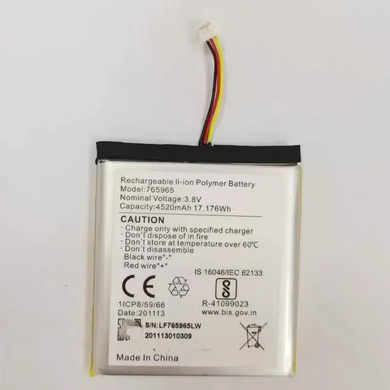 

NEW original for ezviz DS-PWA48-E-WB 765965 3.8v 4520mAh battery