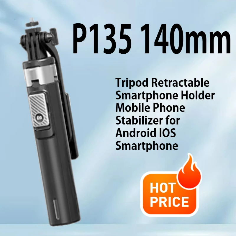 

1300mm Wireless Bluetooth Selfie Stick Tripod Retractable Smartphone Holder Mobile Phone Stabilizer for Android IOS Smartphone