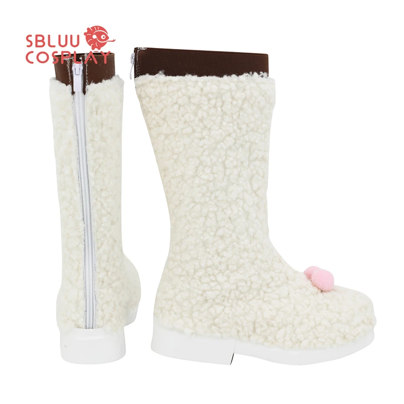 SBluuCosplay Anime Ariete Scarpe Cosplay Stivali su misura per feste di Halloween