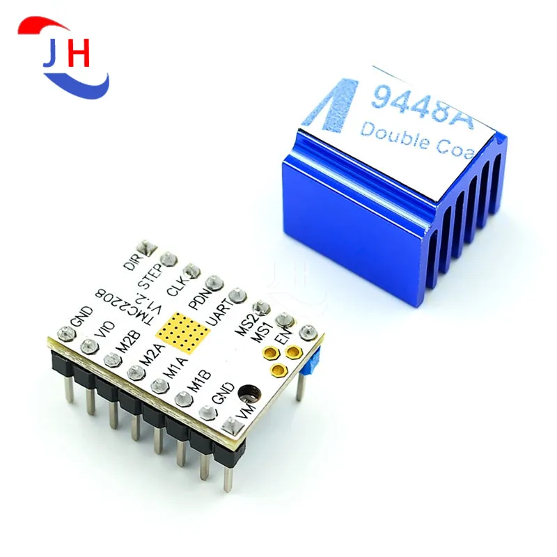 ملحقات الطابعة ثلاثية الأبعاد الجديدة TMC2208 TMC2208V1.2 TMC2209V2.1 وحدة محرك الخطوة فائقة الهدوء 256 تقسيم الذروة الحالي 2A