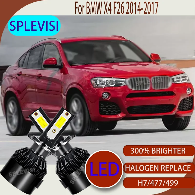 

H7/477/499 Светодиодная лампа дальнего ближнего света с охлаждением без темных пятен IP67 Водонепроницаемая и пыленепроницаемая для BMW X4 F26 2014 2015 2016 2017