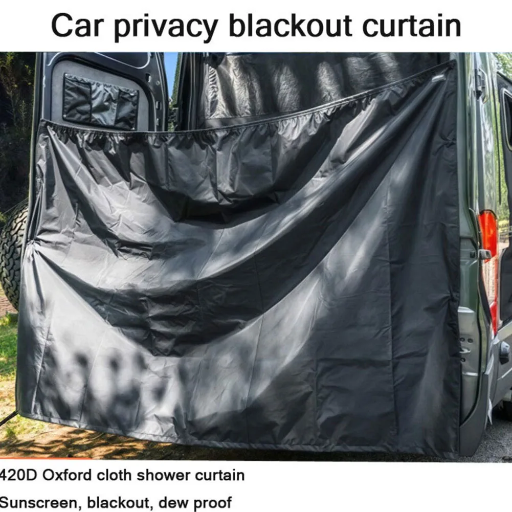 Занавеска для конфиденциальности для дверей кемпера с системой крючков для наружного душа, солнцезащитный козырек, изготовленный из легкой тюлевой ткани