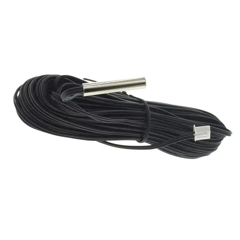 10K Resistance B Value 3950 Cylindrical Waterproof Thermal Probe 5x25mm Long 5M XH2.54-2P Plug NTC Thermistor The Sensor