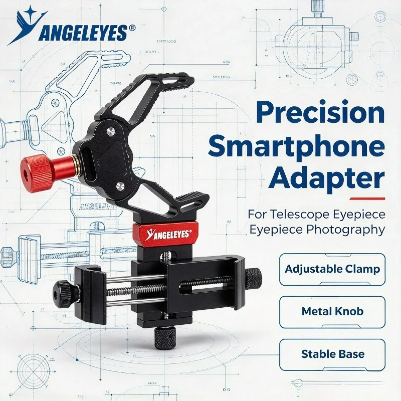 3-Axis Universal Mobile Phone Holder Eyepiece Clip Adapter for Astronomical Telescope & Microscope - Photography Accessory