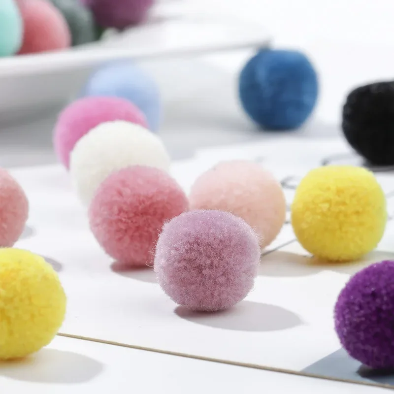 20mm Soft Cashmere Pompones Fluffy Plush Crafts DIY Pom Pompoms Ball Furball Home Decor Dress Jewelry Scarf Sewing Accessories