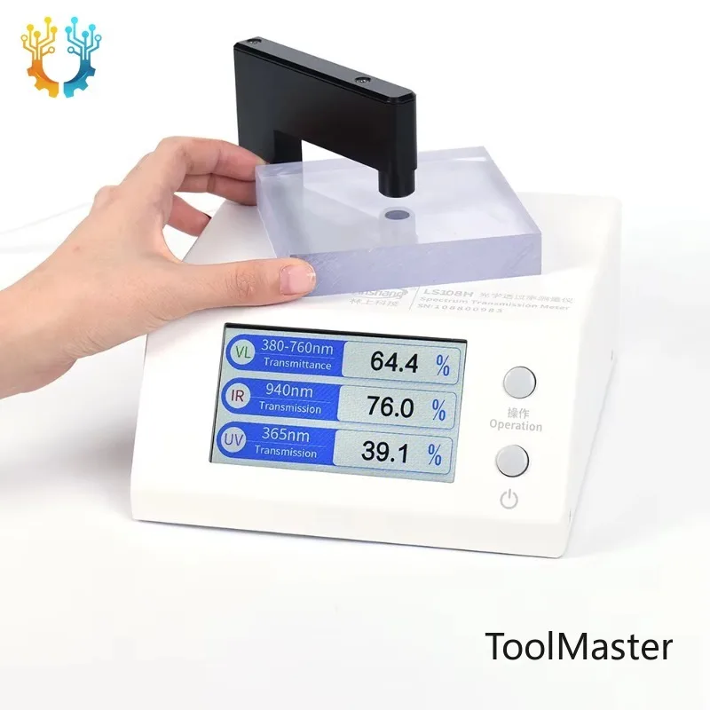 

【2026】LS108H Spectrum Transmission Meter 365nm UV 940nm IR Transmittance Tester VLT Measurement Visible Light Transmission Meter