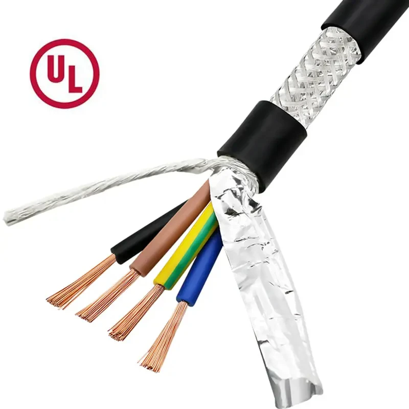 RVVP Shielded Cable Control Signal Shield Wire 5 6 7 8 Core 17 18 20 22 24 AWG 5m UL Approved 99.99% Pure Copper PVC Wire Cable