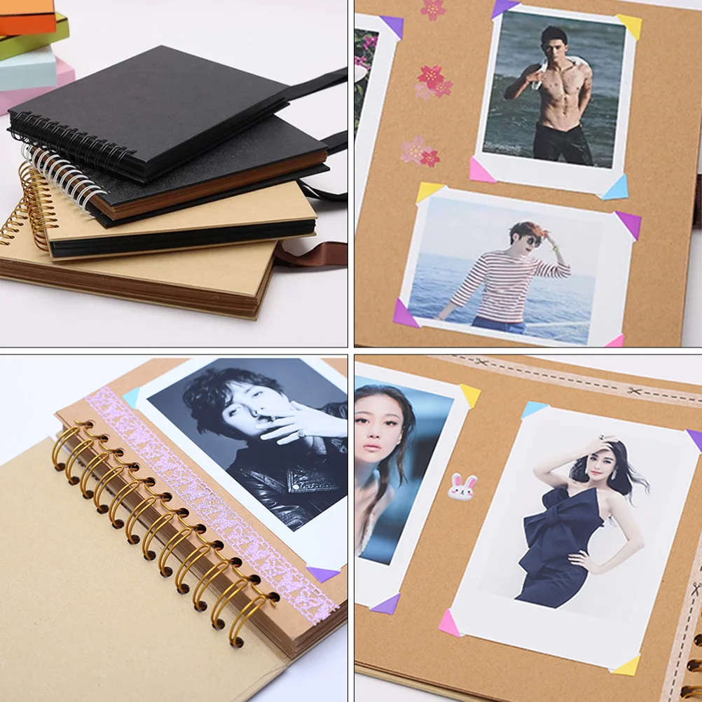

DIY Photo Album Memory Coiled Scrapbook Manual Photograph Inserting Page Turning