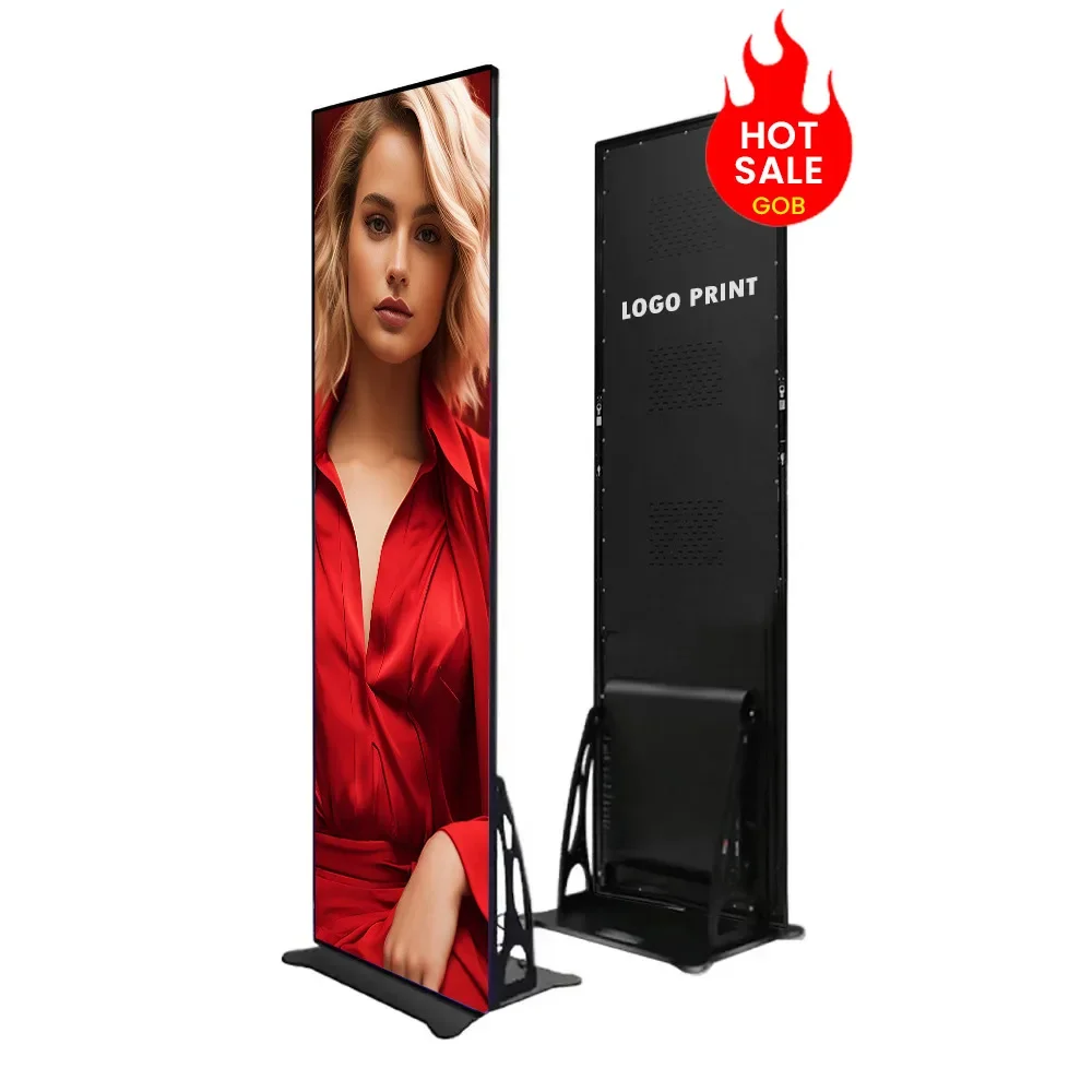 

Цифровой светодиодный постер P1.8 P2 P2.5 P3 Крытый HD Электронная реклама Светодиодный экран Управление Wi-Fi Напольный светодиодный дисплей