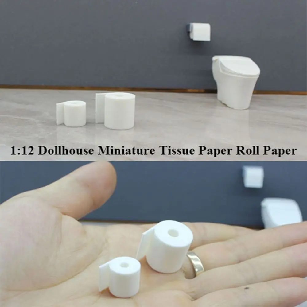 New 1:12 Dollhouse Miniature Paper with Stand Model Mini Tissue Paper DIY Doll House Paper Dollhouse Decor